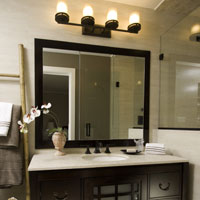 Dark Wood Bathroom Accents