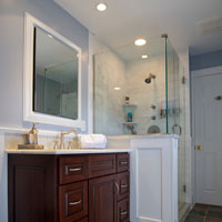 Light blue bathroom