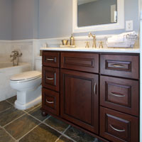 Dark Wood Bathroom Cabinets