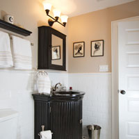 Dark Bathroom Accents