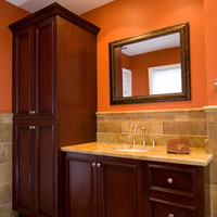 Dark bathroom cabinets