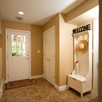 Home foyer with Bench