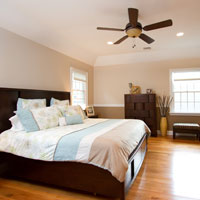 Master bedroom with fan