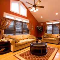 Large Living Room with Fan